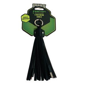 PUGS Apple Charging Cable Fashion Accessory Lightning Black for Purse Bookbag